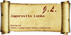 Jagerovits Lenke névjegykártya